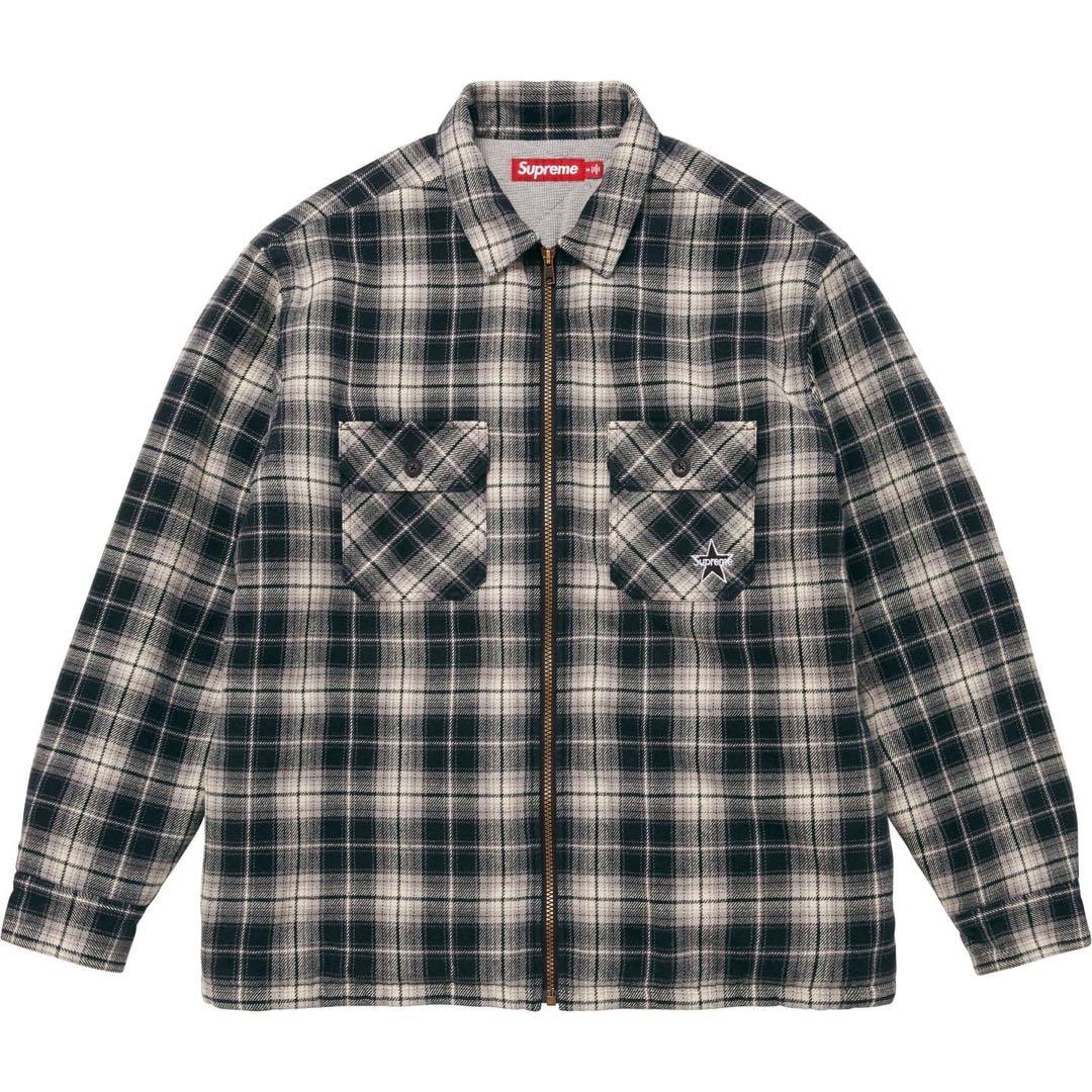 トップス Thermal Lined Zip Up Flannel Shirt