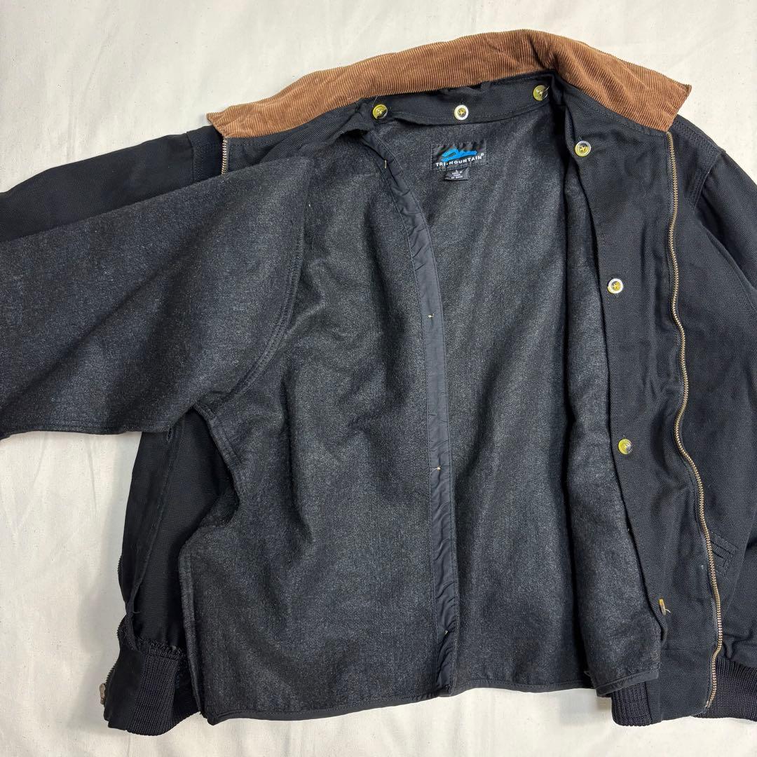 【ゆ】トライマウンテン古着美品黒ダック地デトロイトジャケット短丈 TTXロ