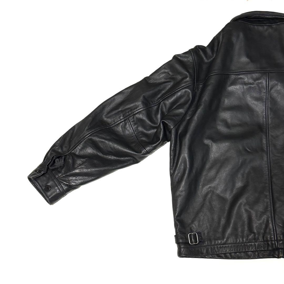 M*様 90s OLD GAP 牛革 レザージャケット L 紺タグ キルティング