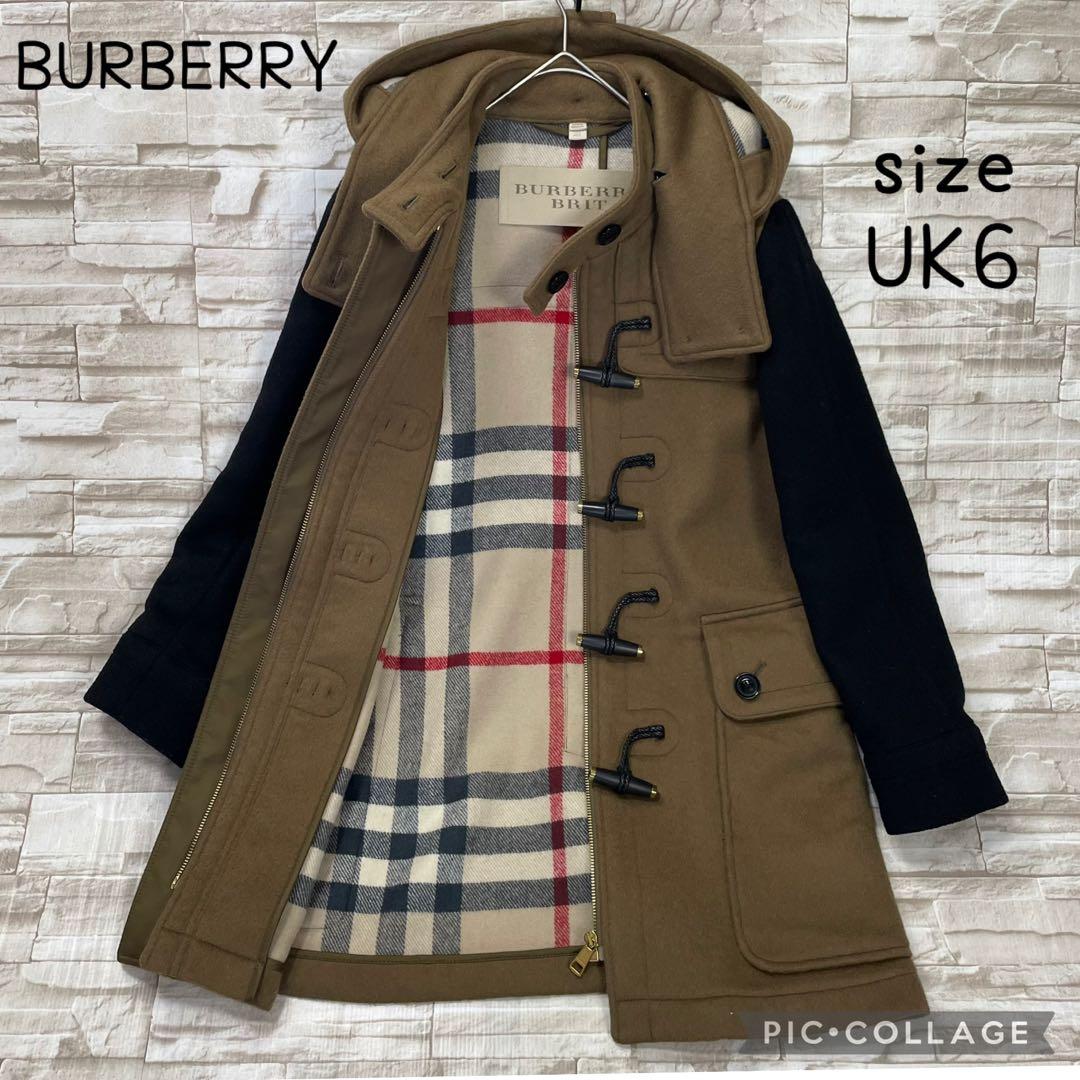 【美品】BURBERRY BRIT★ダッフルコート　メガチェック　バイカラー