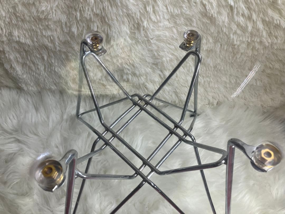 透明　アクリル製　ミッドセンチュリーデザイン　　チェア　椅子　脚クローム　モダン