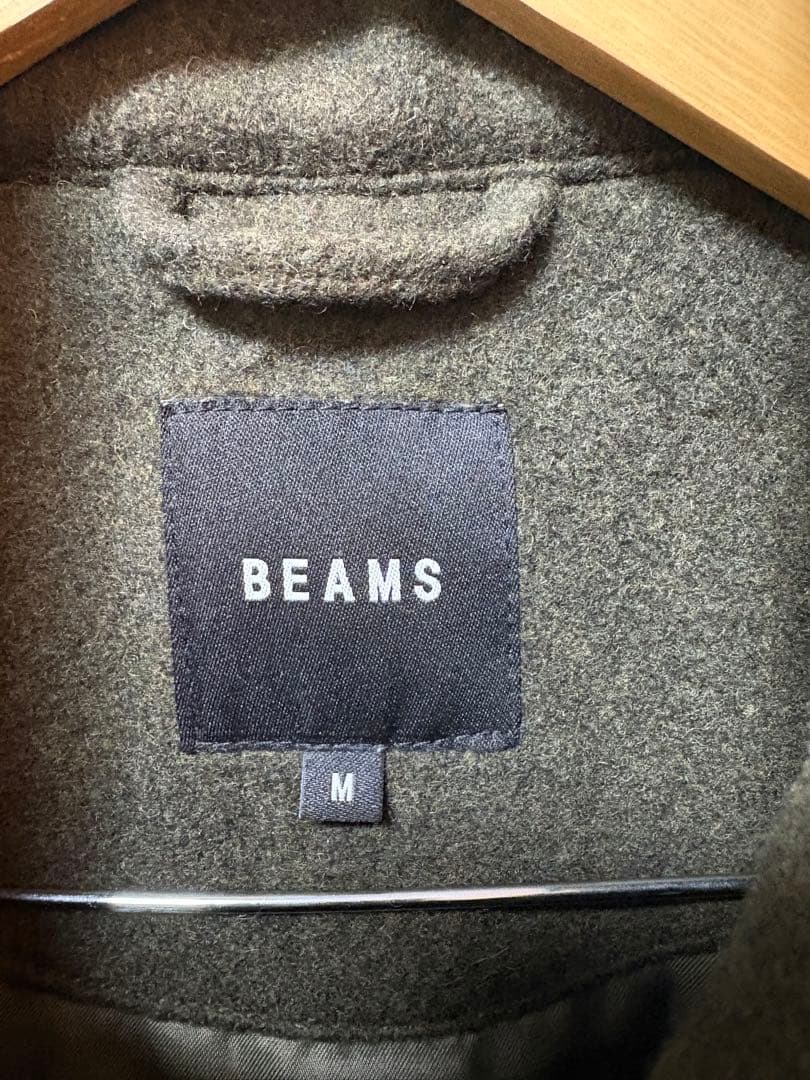 BEAMS / 中綿 ウール モッズ コート OLIVE / サイズ M