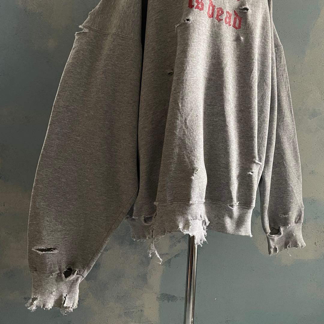 grunge is dead“ペイント“杢”XXL“boro sweat