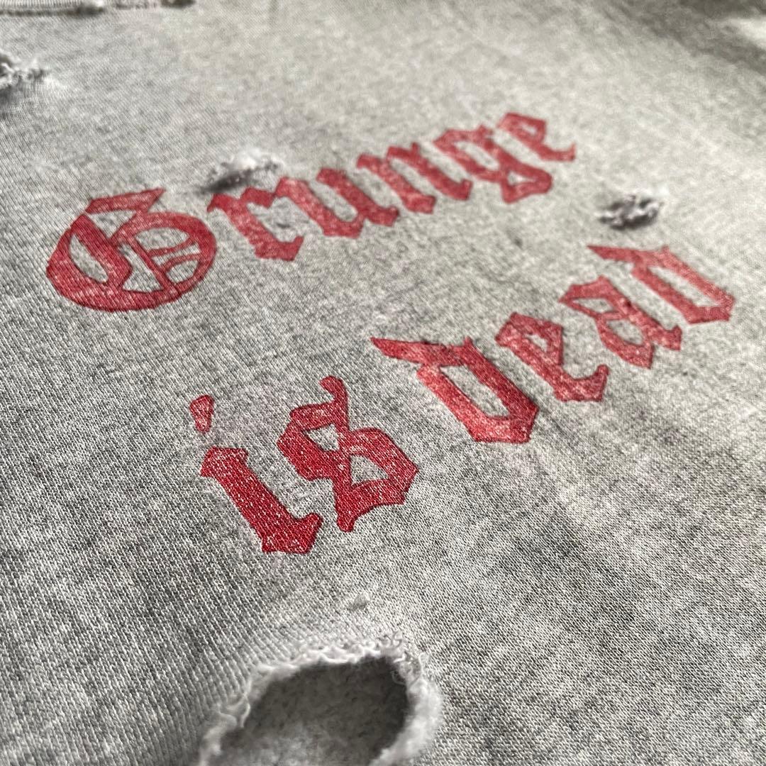 grunge is dead“ペイント“杢”XXL“boro sweat