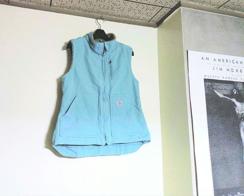 ❐Carharttダックベスト❴水色❵❦ レディース