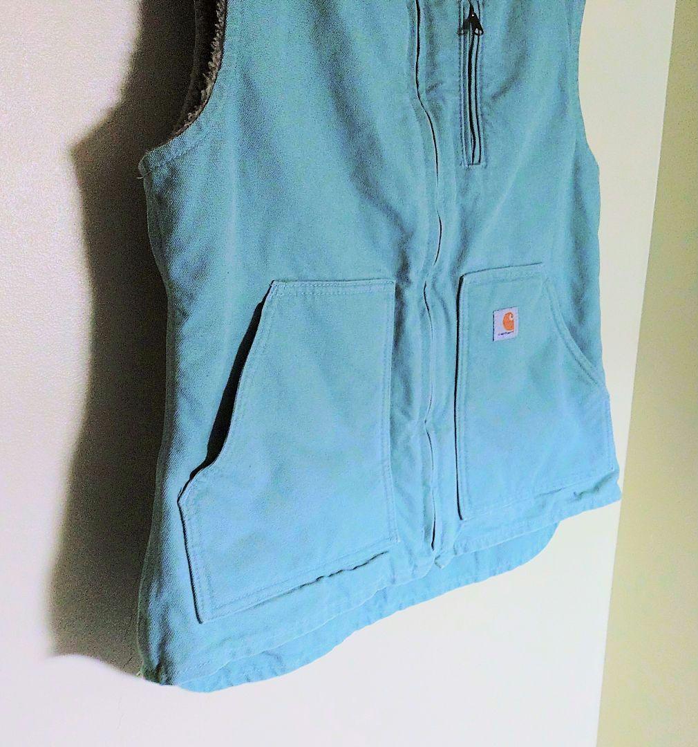 ❐Carharttダックベスト❴水色❵❦ レディース