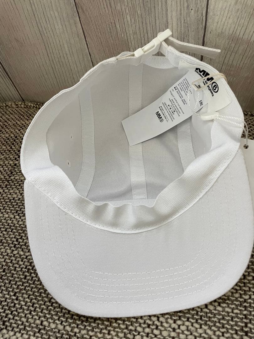 MM6 エムエムシックス 帽子 キャップ ホワイト 白 ロゴ