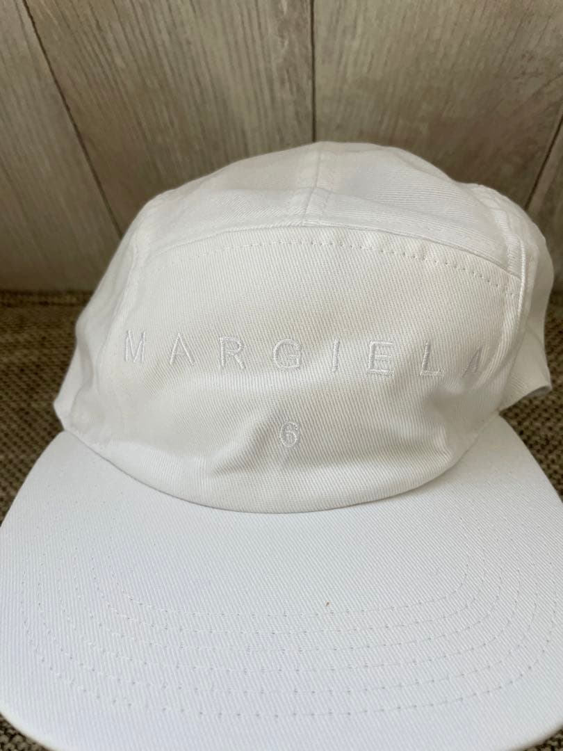MM6 エムエムシックス 帽子 キャップ ホワイト 白 ロゴ