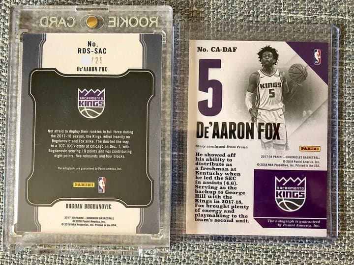 NBAカード デアーロン フォックス Fox ルーキー サインカード 2枚セット