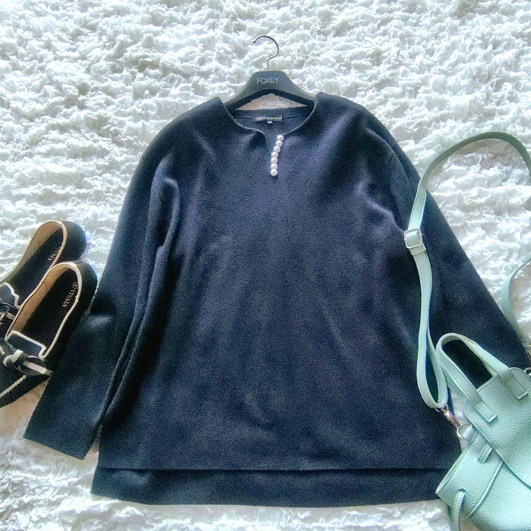 美品　23区　44　ウールブレンド ラインパール プルオーバー　2022年