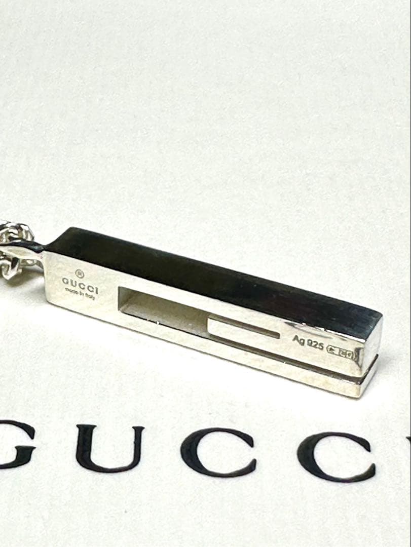 GUCCI シルバー925 バータイプネックレス