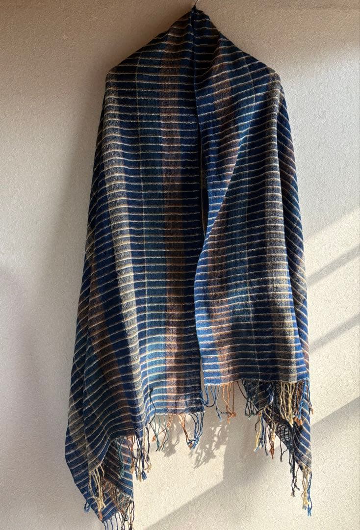 うさとの服  usaato コットン チェック柄大判ストール 新品