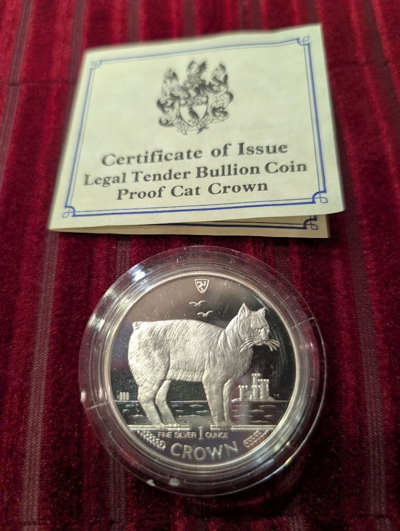 1988年 マン島 キャット銀貨 マンクス猫 1オンス