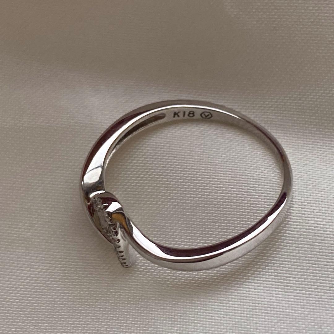 あ*す様 美品❗️ヴァンドーム青山18kwg ハート型　ダイヤモンド　リング　1