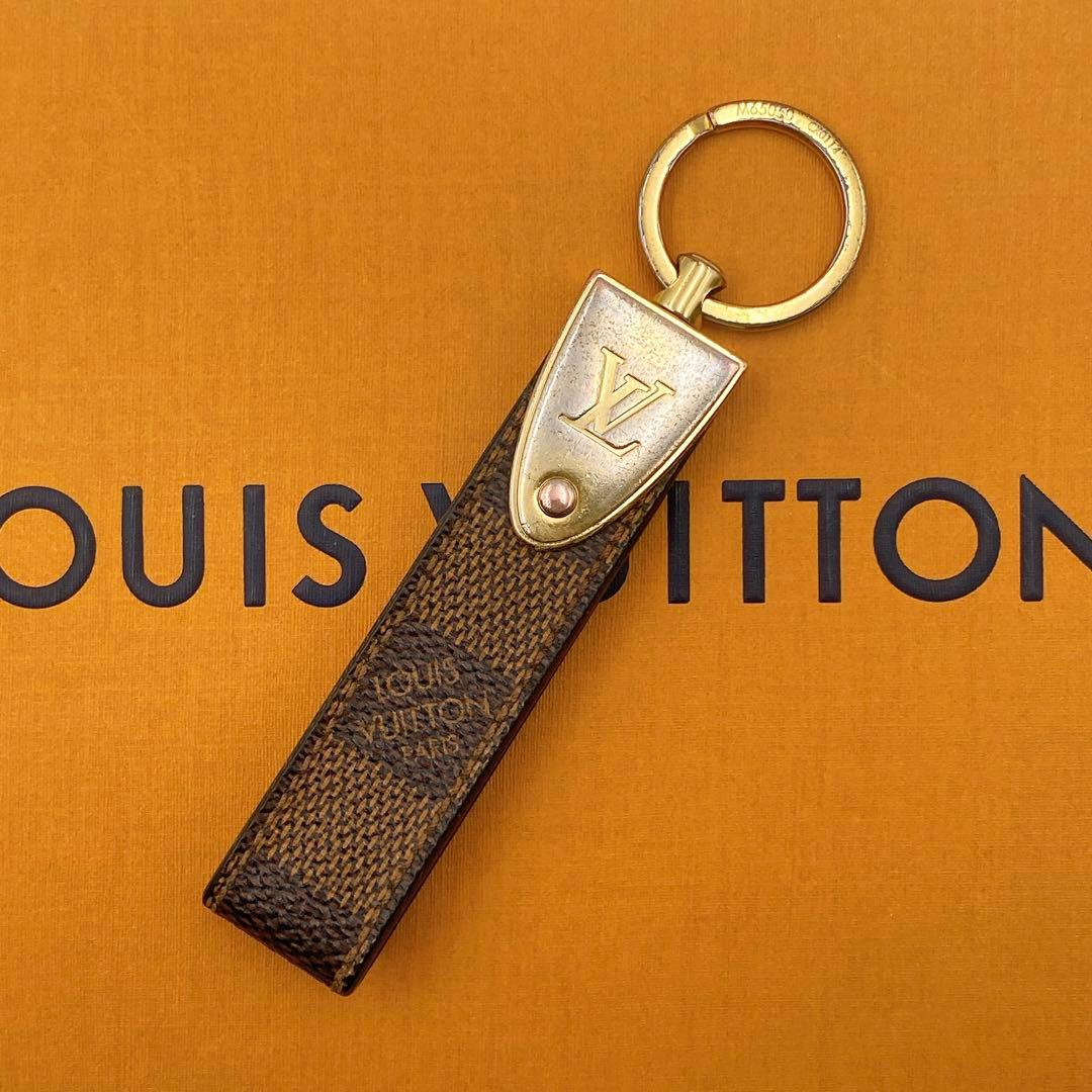 ルイヴィトン ダミエ ポルトクレ ドラゴンヌ キーホルダー キーリング