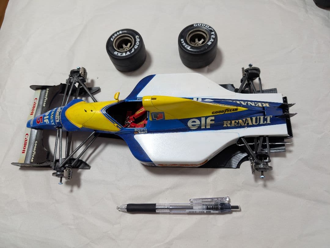 タミヤ1/12ウィリアムズルノーFW14組み立て済ジャンク