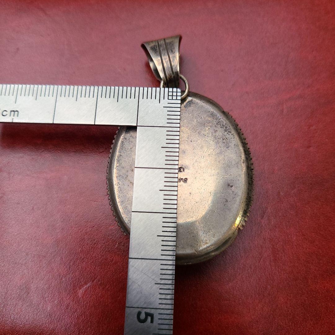 おおぶり28g 希少ホワイトバッファロー ペンダントトップ