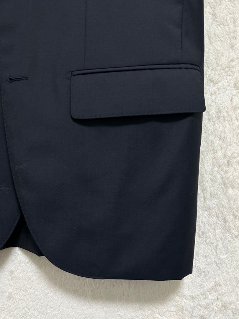 【新品】春夏物 イタリア ロロピアーナ生地使用 メンズ ブレザー Y6 M 濃紺