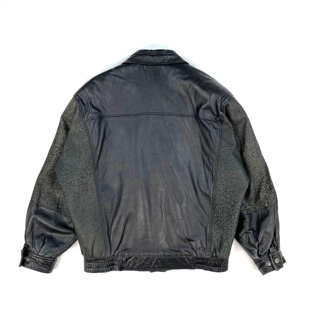 【超希少】 90s レザージャケット　TALON セメント切り替え　ヴィンテージ