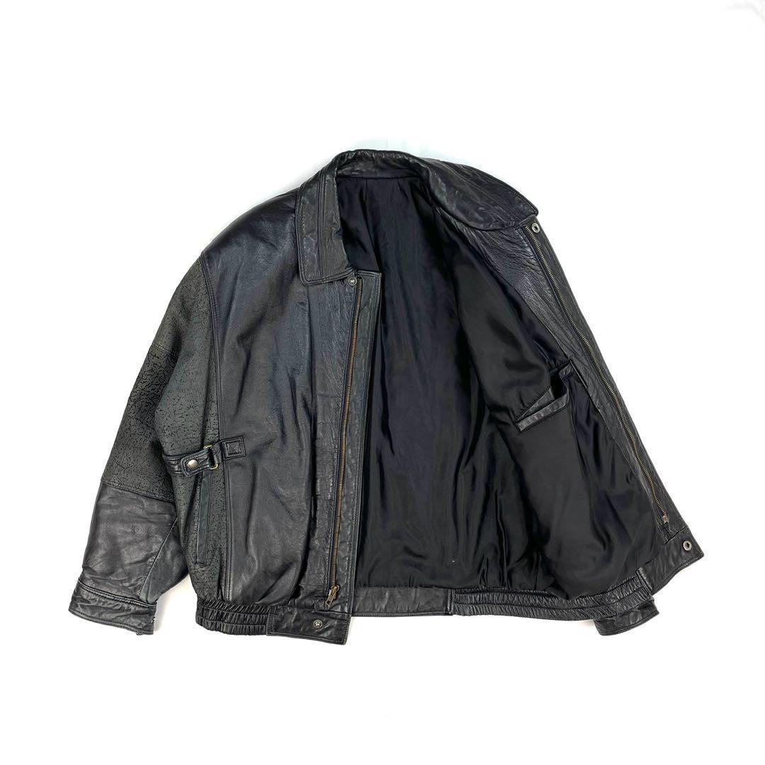 【超希少】 90s レザージャケット　TALON セメント切り替え　ヴィンテージ
