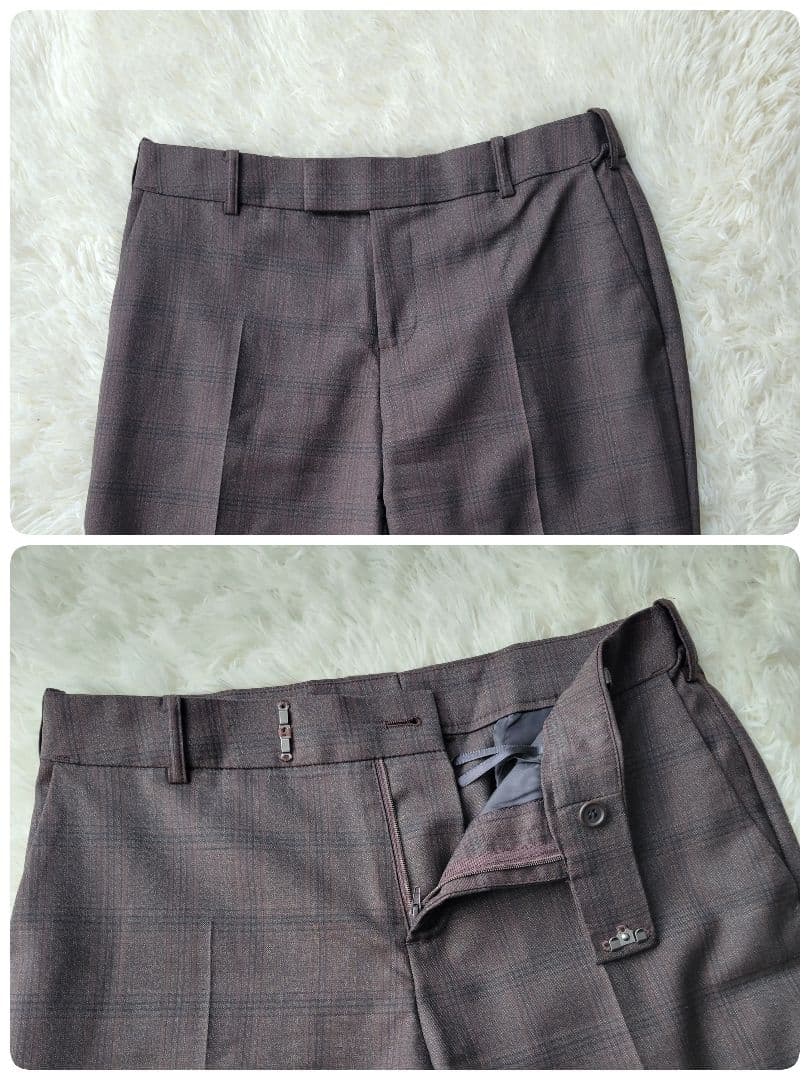 エヌラインプレシャス☆スーツ 3点セット ブラウン チェック 11号 近年モデル