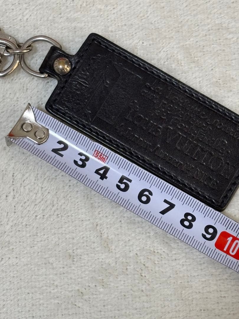 Louis Vuitton ブラックレザー　キーホルダー　キーリング