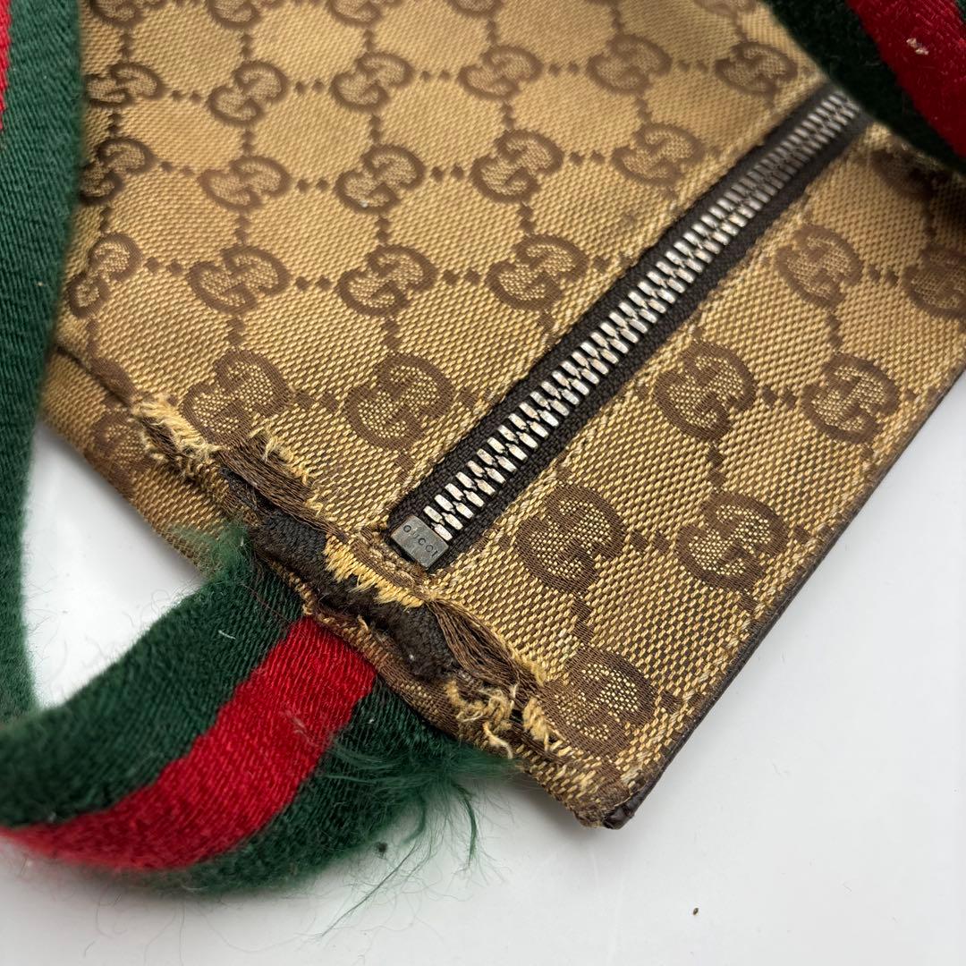 ✨極希少✨GUCCI ボディバッグ シェリーライン GG柄 キャンバス レザー
