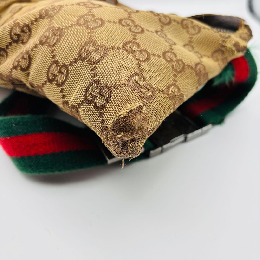 ✨極希少✨GUCCI ボディバッグ シェリーライン GG柄 キャンバス レザー