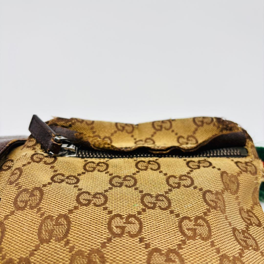✨極希少✨GUCCI ボディバッグ シェリーライン GG柄 キャンバス レザー