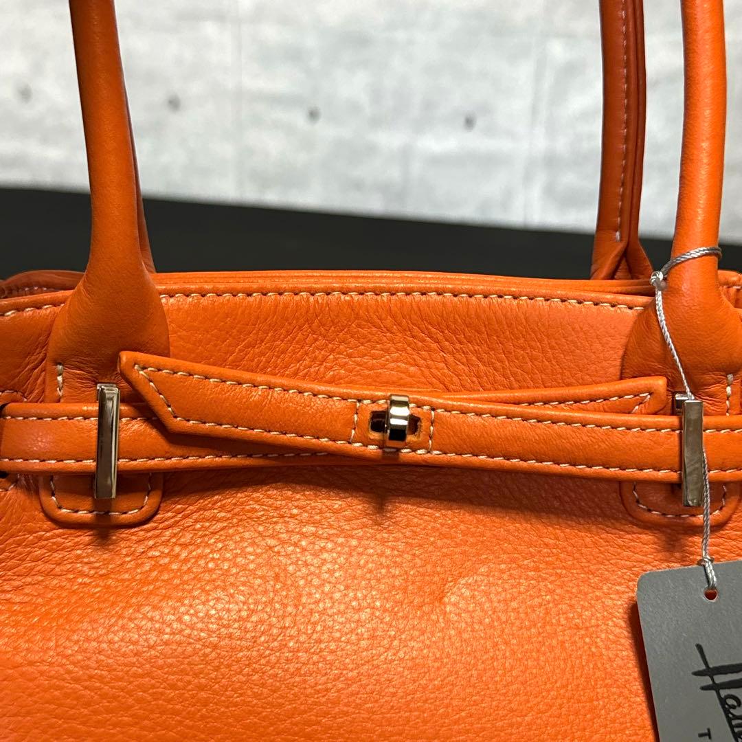 専用品HAMANO 濱野皮革工藝 オレンジ レザー トートバッグ