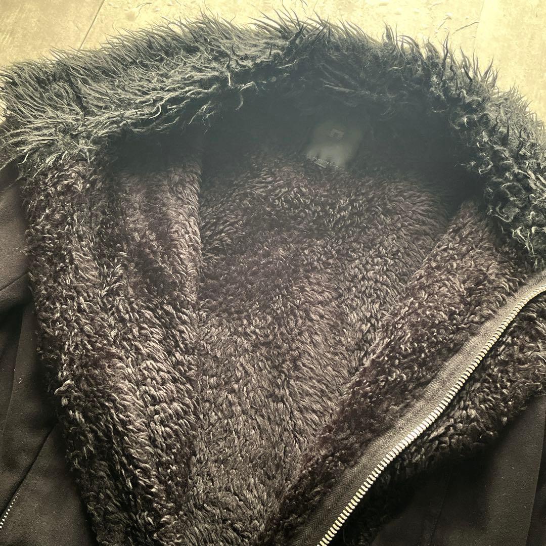 00s grunge boa fur jacket 短丈y2k お兄系　ギャル男