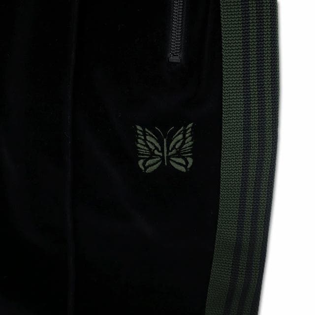 Needles PU280 コットンポリ ベロア ナロー トラックパンツ S