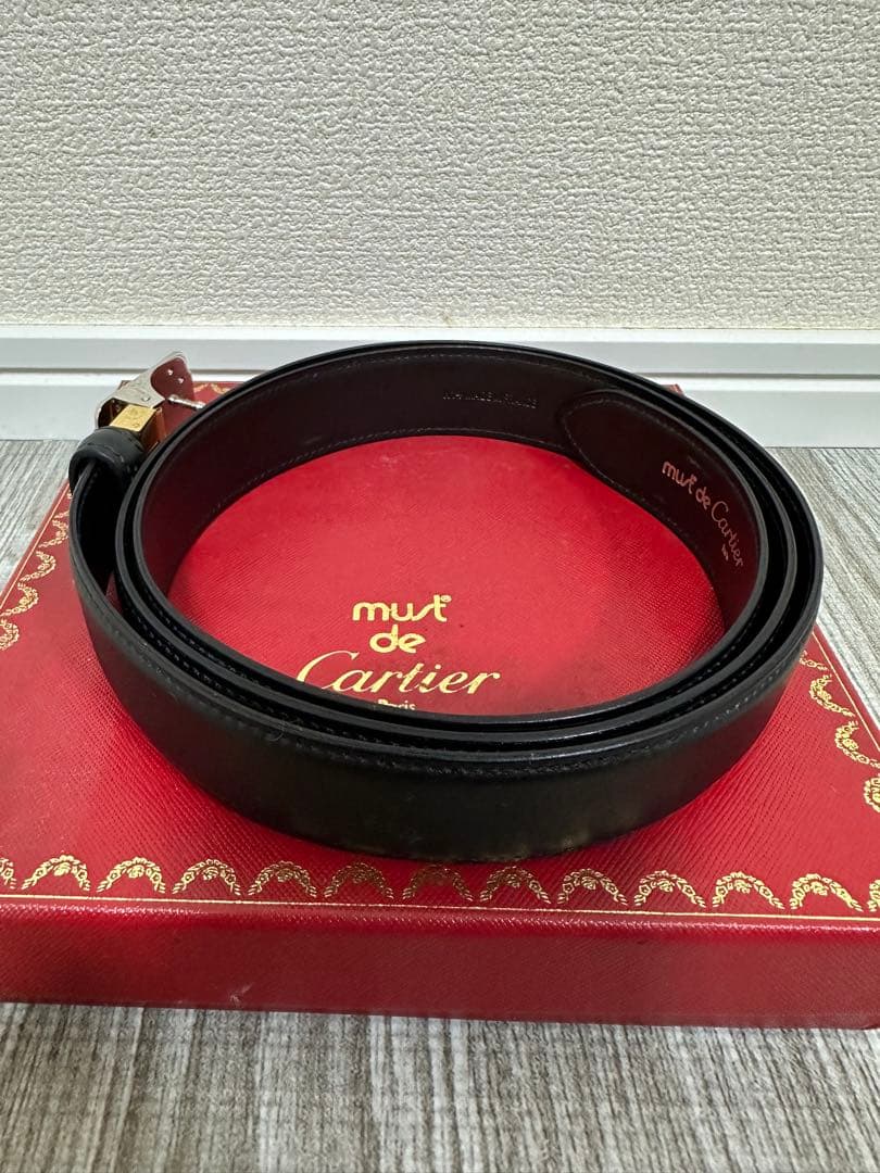 ブ*ジ様 正規品 must de Cartier ベルト レザー 全長126cm