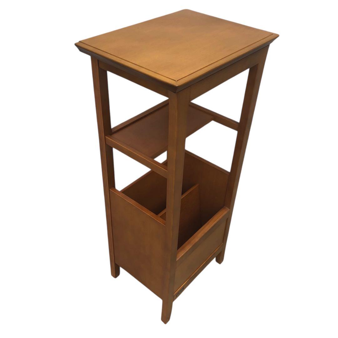 【美品！】Karimoku カリモク家具 電話台・花台 コンセント付き 猫脚