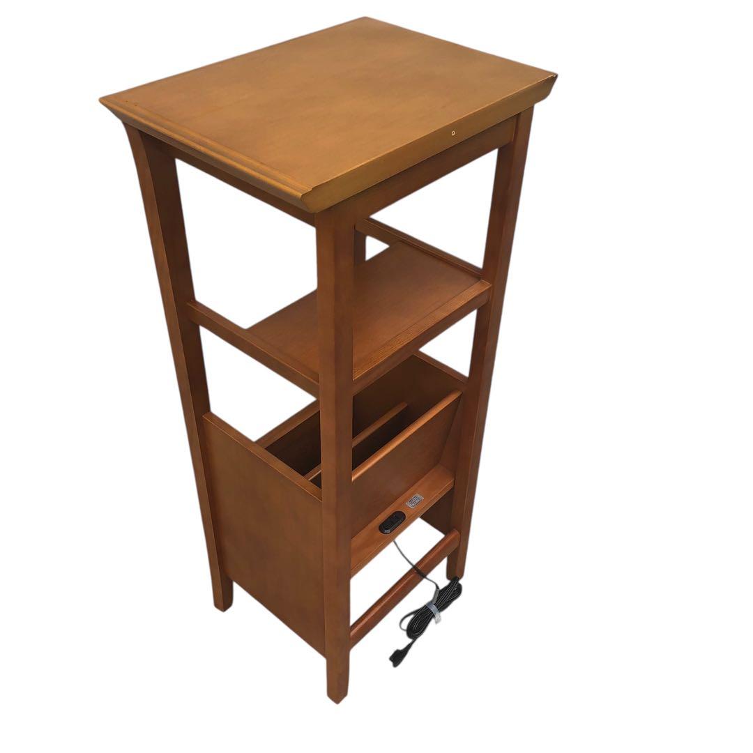 【美品！】Karimoku カリモク家具 電話台・花台 コンセント付き 猫脚