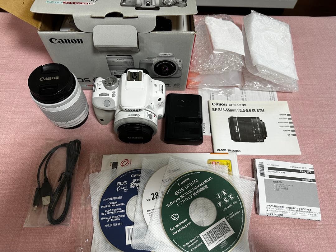 【極美品】EOS Kiss X7 ホワイトモデル レンズ×2セット