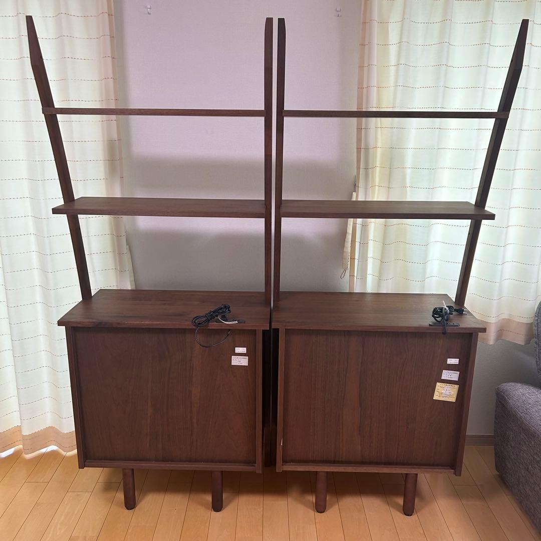 天然木 マルヨシ民芸家具 DEEP 片開きシェルフキャビネット 壁面収納①