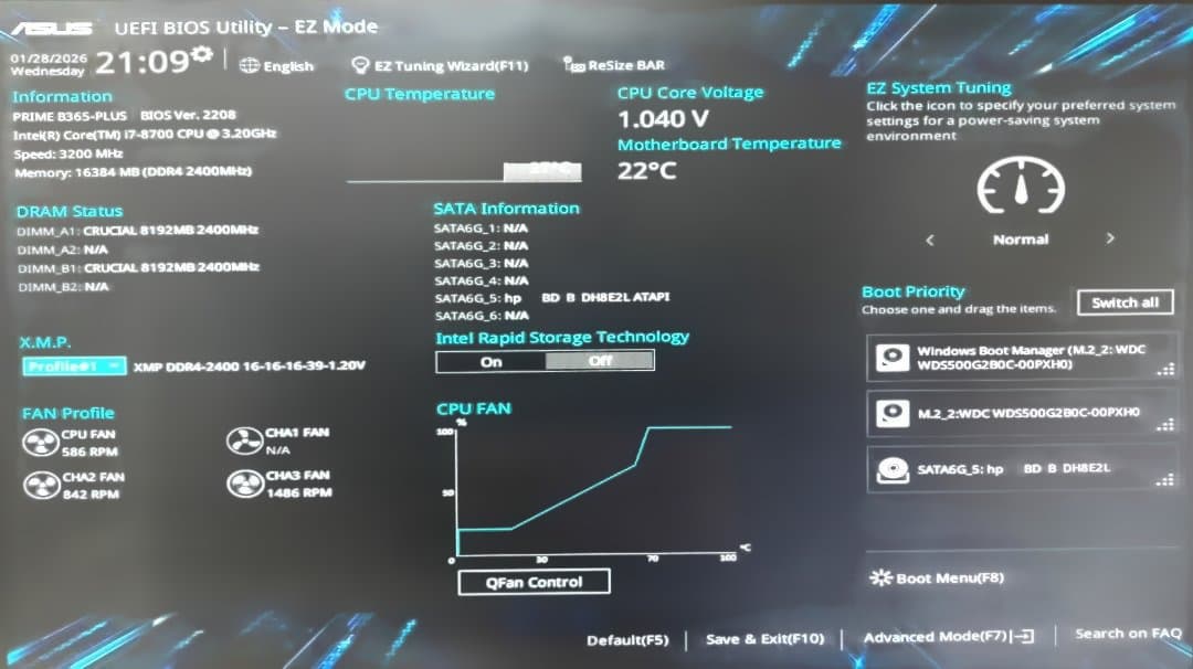 自作ゲーミングPC core i7-8700 16Gb GTX-980