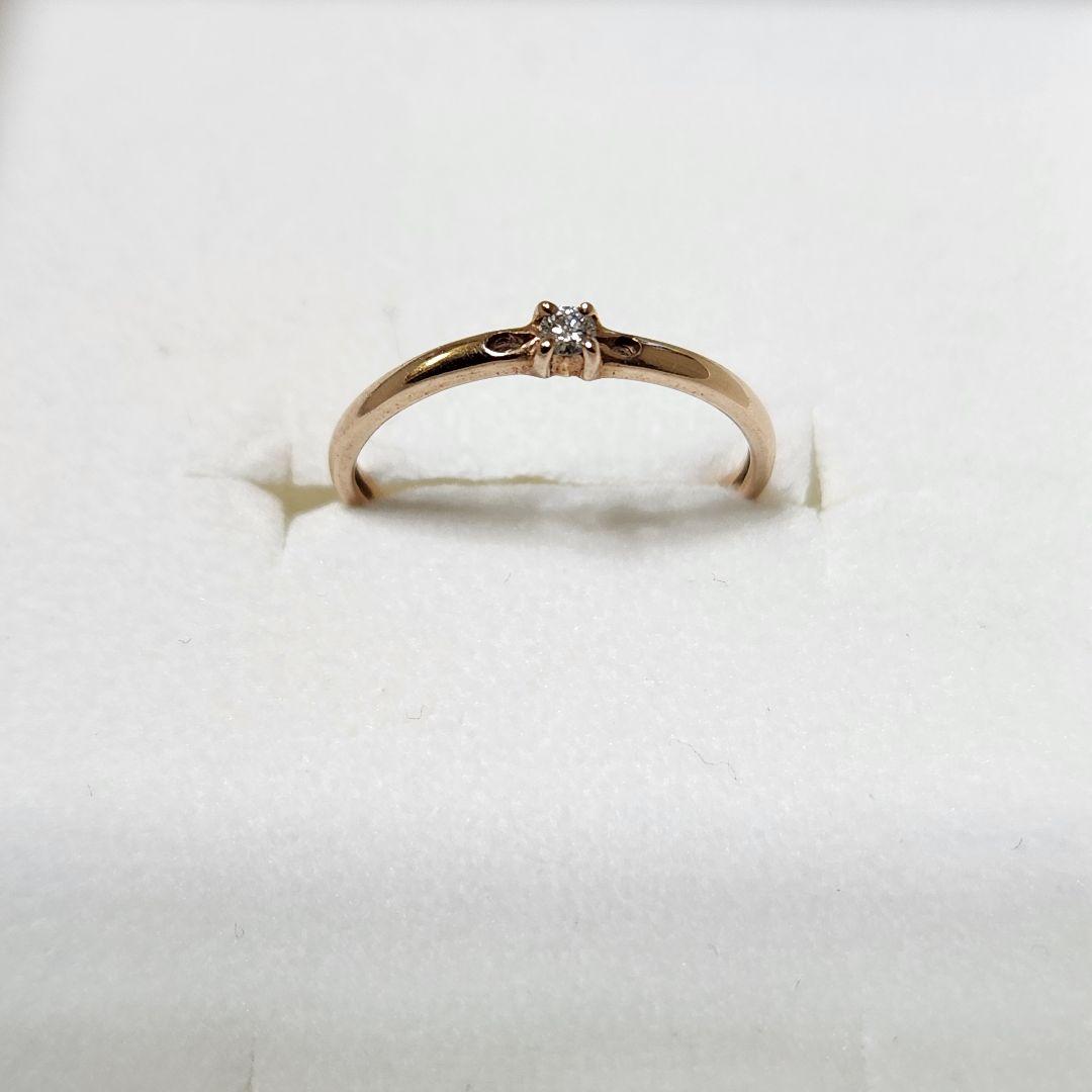 K9PG ピンキーリング　小指　指輪　ダイヤ　ゴールド　ジュエリーマキ