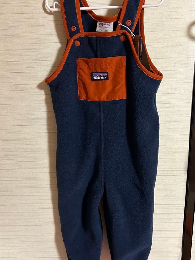 patagonia フリース　オーバーオール シンチラ ネイビー/オレンジ