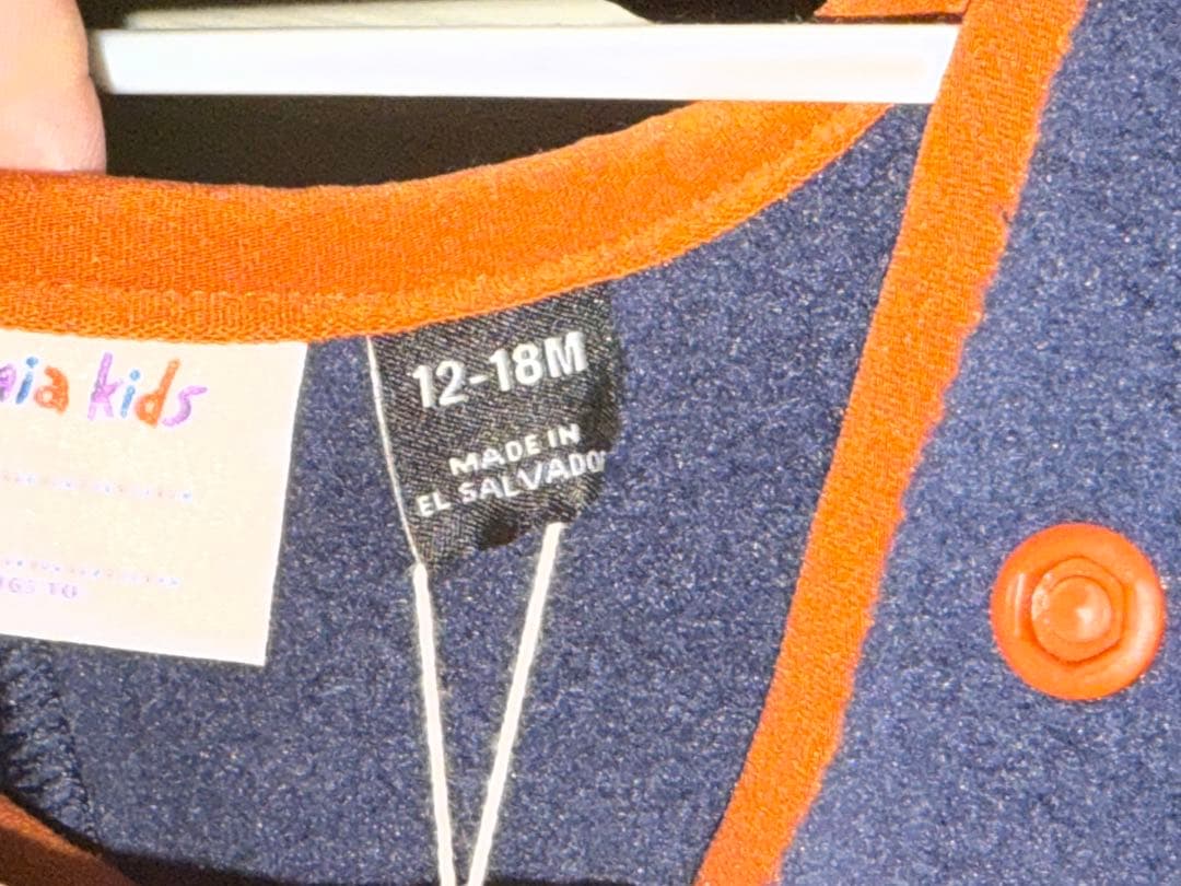 patagonia フリース　オーバーオール シンチラ ネイビー/オレンジ