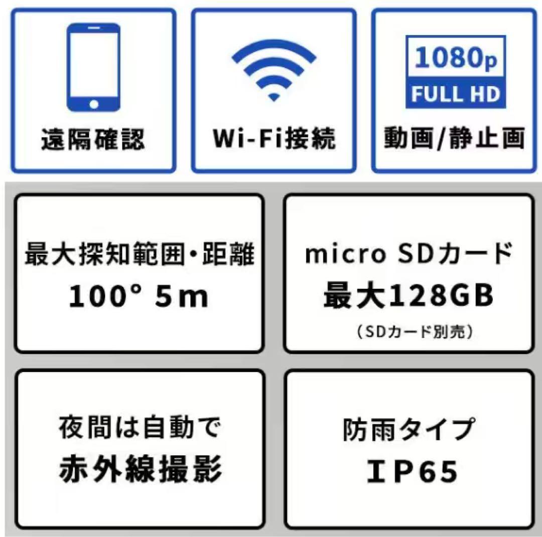 RITEX CRC7200 スマートカメラ Wi-Fi 1080P防犯カメラ