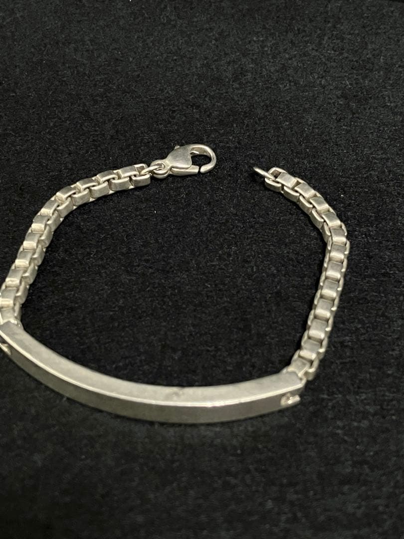 Tiffany ベネチアン ID シルバーブレスレット　シルバー925 巾着付き