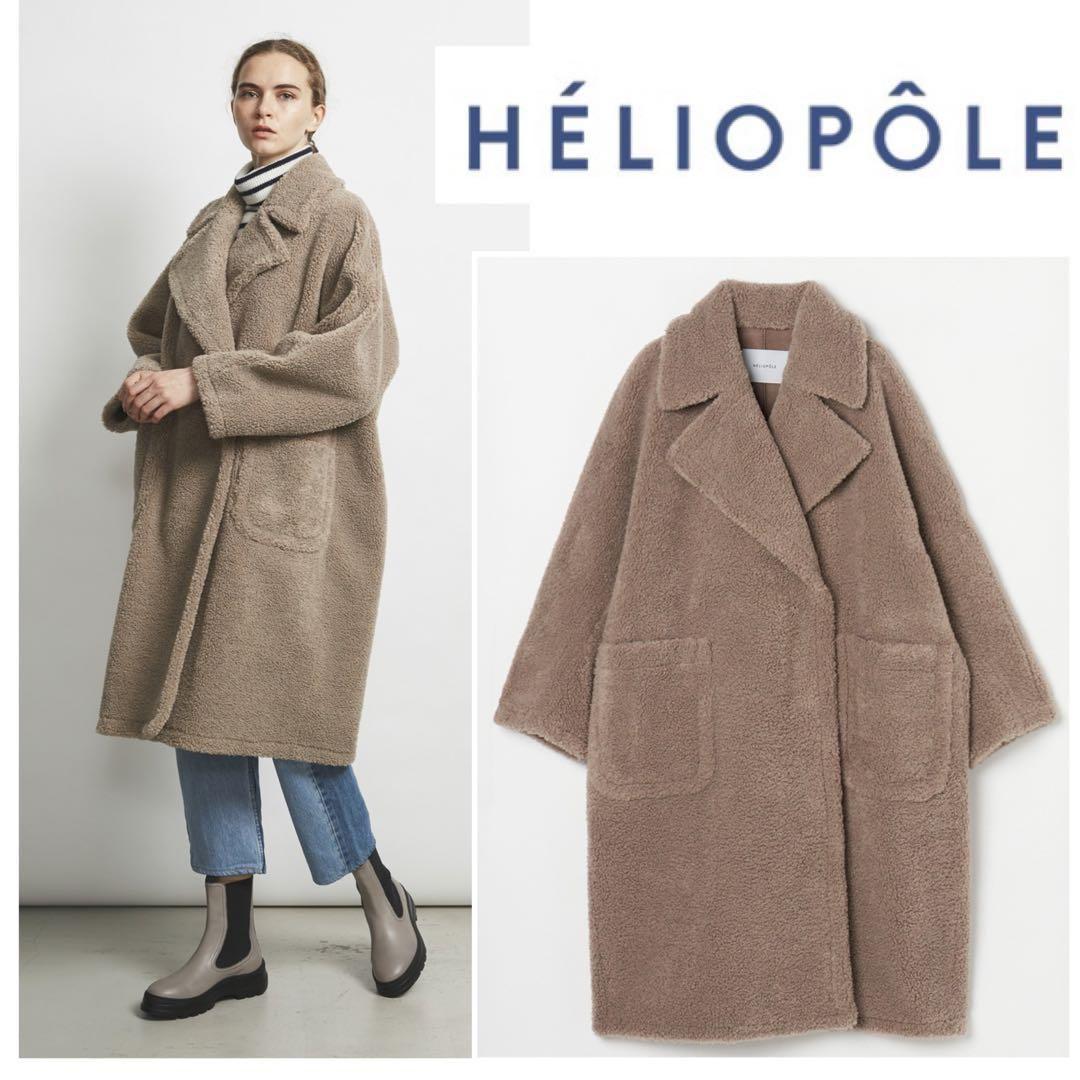 エリオポール HELIOPOLE ボアコート ベージュ 36