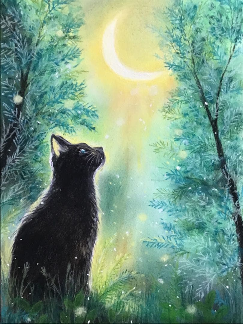 遥かなる銀河3 ハンドメイドパステル画　絵画アート原画