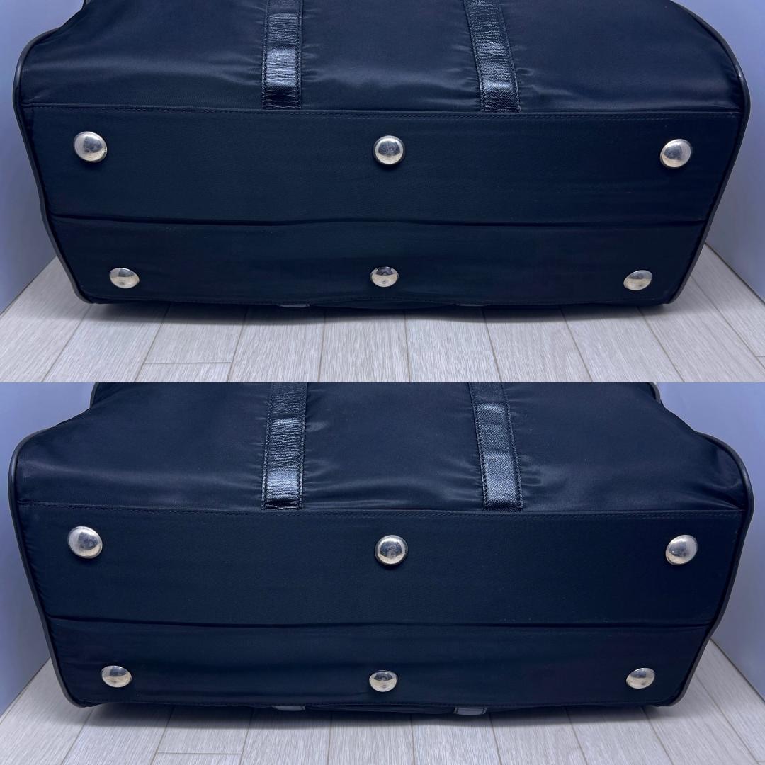 【美品】PRADA×プラダ パドロックボストンバッグ