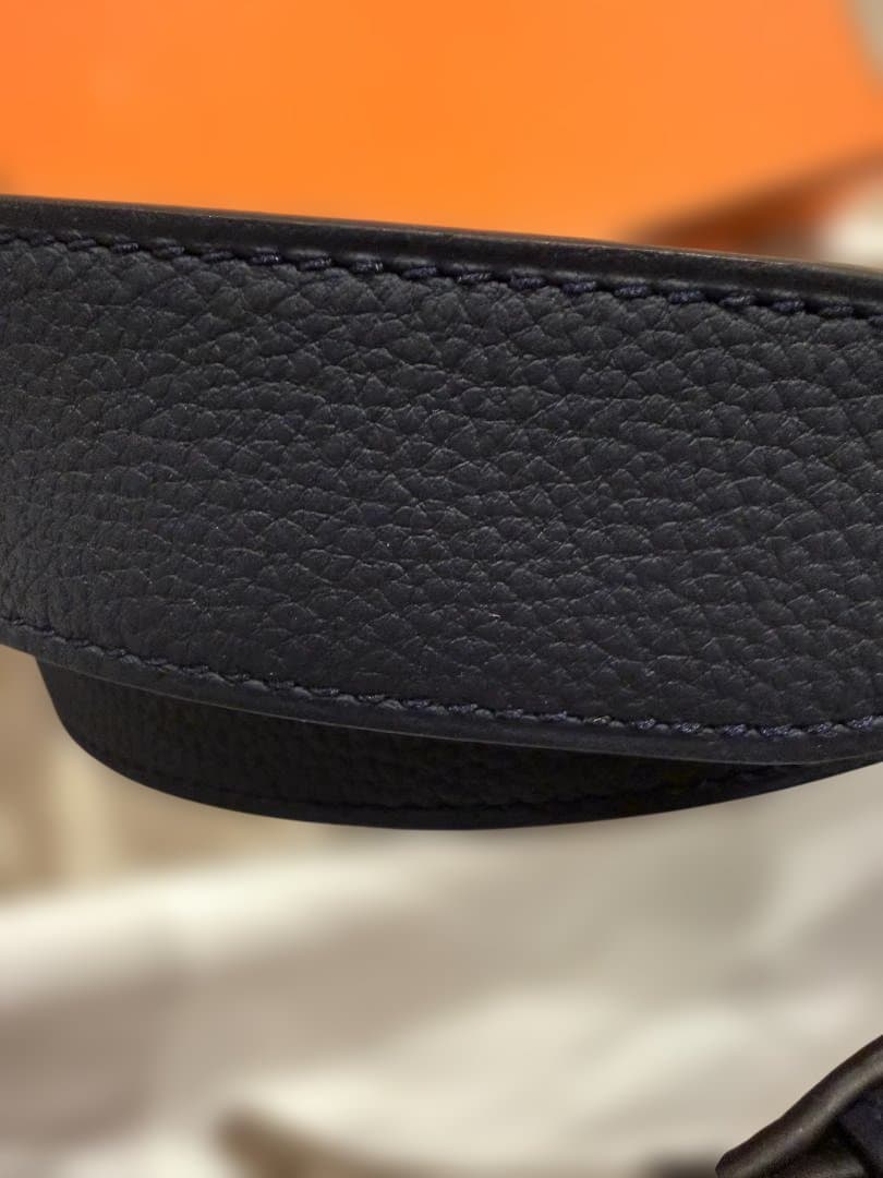 HERMES エルメス　エトリヴィエール BELT ネイビー レザー ベルト