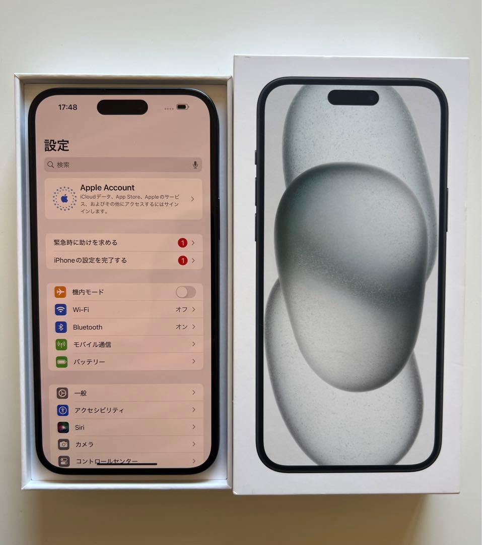 美品Apple iPhone 15 Plus ブラック 128gb 保険期間あり