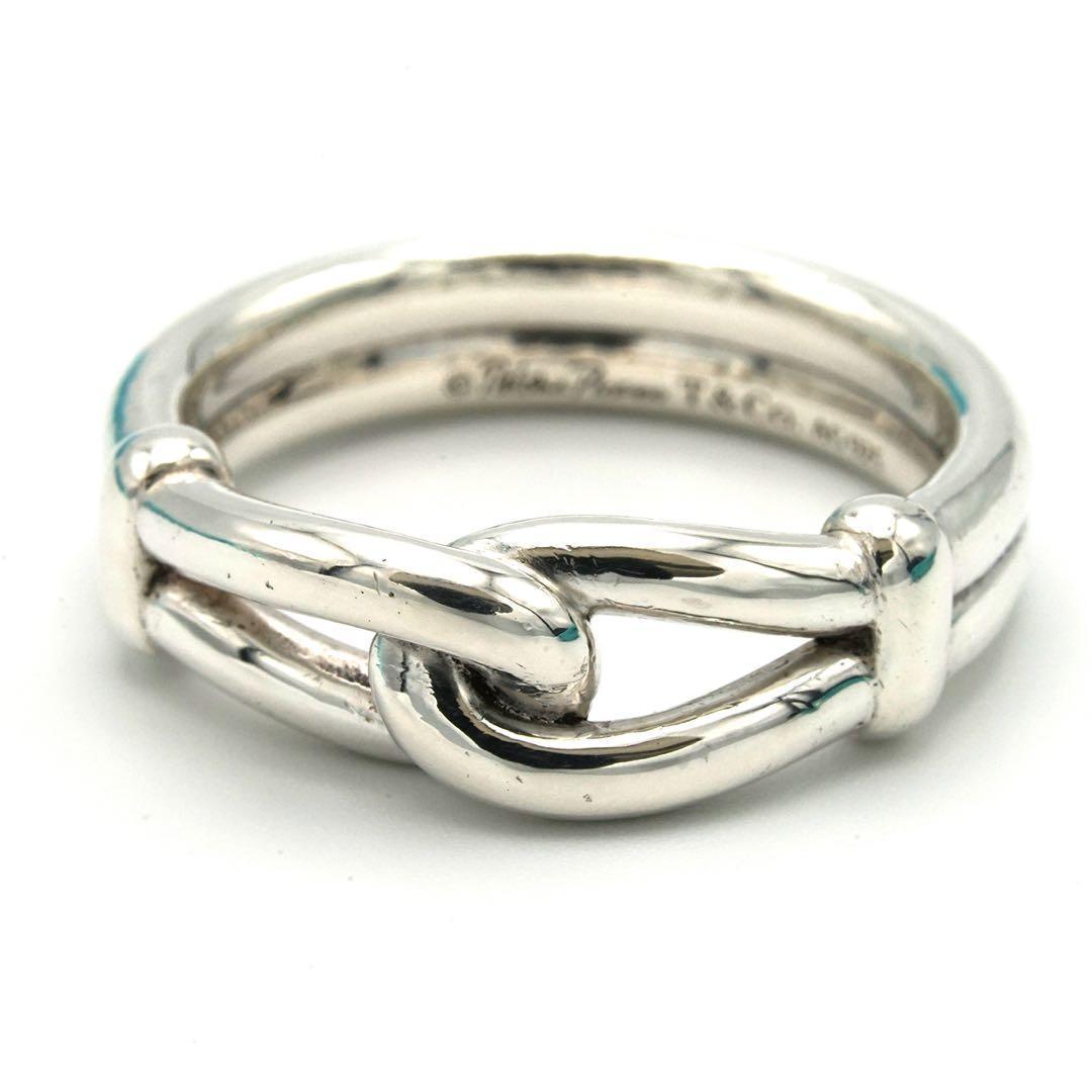 極美品レア オールドティファニー ノット リング 15.5号 シルバー925