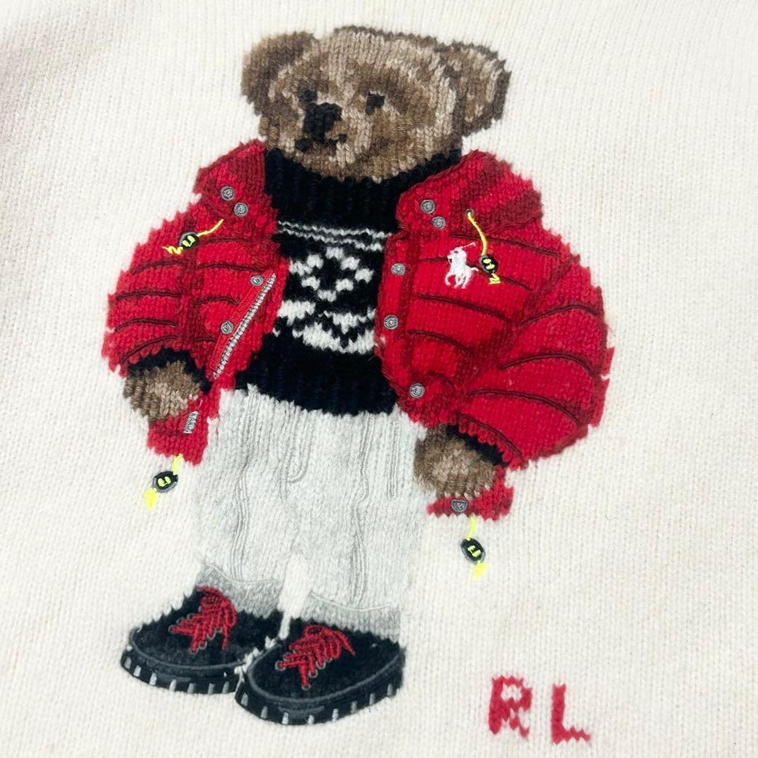 ラルフローレン　ニット　ポロベア　ホワイト　M